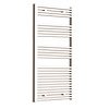 Sanicare Elektrische Design Radiator Sanicare Plug & Play 172x60 cm Wit 1127 Watt Met Zwarte Thermostaat Links