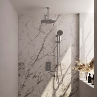 Inbouw Regendouche Set Brauer Chrome Edition Plafond Uitloop Ronde Hoofddouche 30 cm Met Glijstang en Handdouche 3 Standen