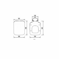 Closetzitting Creavit Design Square QuickRelease & Softclose Wit