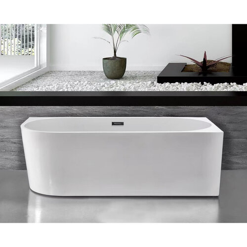 Half Vrijstaand Hoekbad Aquasplash Aloni Rechts 180x80 Wit 