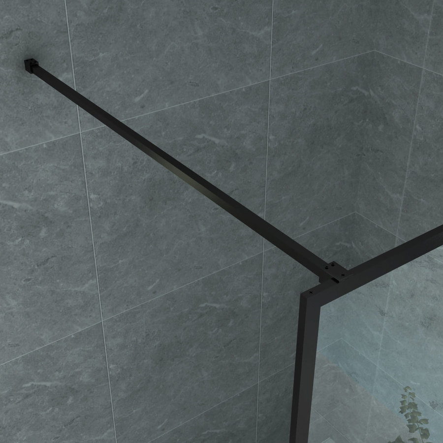 Inloopdouche Boss & Wessing Evis 8 mm Glas Mat Zwart Raster (Alle maten)