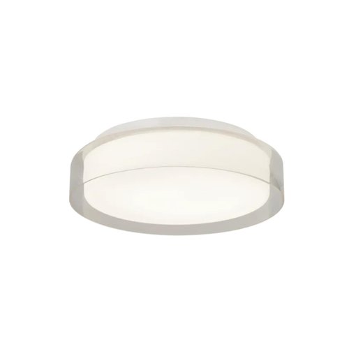 Plafond/Wandlamp Bellezza Bagno Bart IP44 3000 Kelvin 40x10,5 cm SMD LED Mat Wit Glas/Helder Glas 