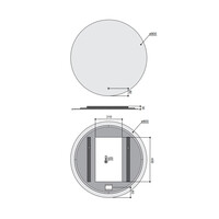 Badkamerspiegel Hotbath Cobber 80 cm Incl LED En Spiegelverwarming IP44