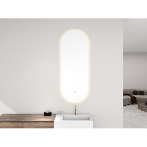 Ovale Spiegel Wiesbaden Lumia met Dimbare LED Verlichting en Spiegelverwarming 50 x 100 cm 