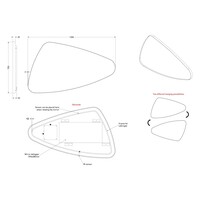 Spiegel Organisch INK SP23 120x70 cm Met Verlichting en Spiegelverwarming Links Mat Zwart