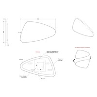 Spiegel Organisch INK SP23 100x60 cm Met Verlichting en Spiegelverwarming Links Geborsteld RVS