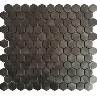 Mozaiek Tegels Dune Reflections Hexagon 29x30.5 cm Gunmetal (Prijs per Matje)