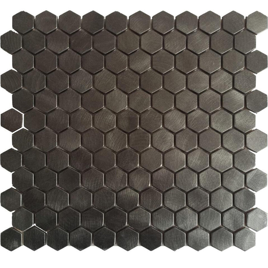 Mozaiek Tegels Dune Reflections Hexagon 29x30.5 cm Gunmetal (Prijs per Matje)