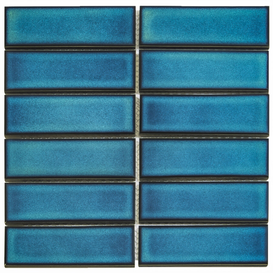 Mozaïek Barcelona 29.1x29.7 cm Geglazuurd Porselein Rechthoek Azure Blue  (Prijs per 0,86 M2)