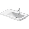 Duravit Wastafel Duravit D-Neo Rand Overloop Kraanvlak 1 Kraangat 80 cm Hoogglans Wit Rechts