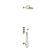 Tres Badkraan Tres Clasic Thermostatisch Inbouw Incl. Regendouche 3-wegs Verouderd Messing