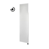 Radiator Sanicair Denso 180 x 40 cm. Mat Wit Met Thermostaat Zwart Rechtsonder