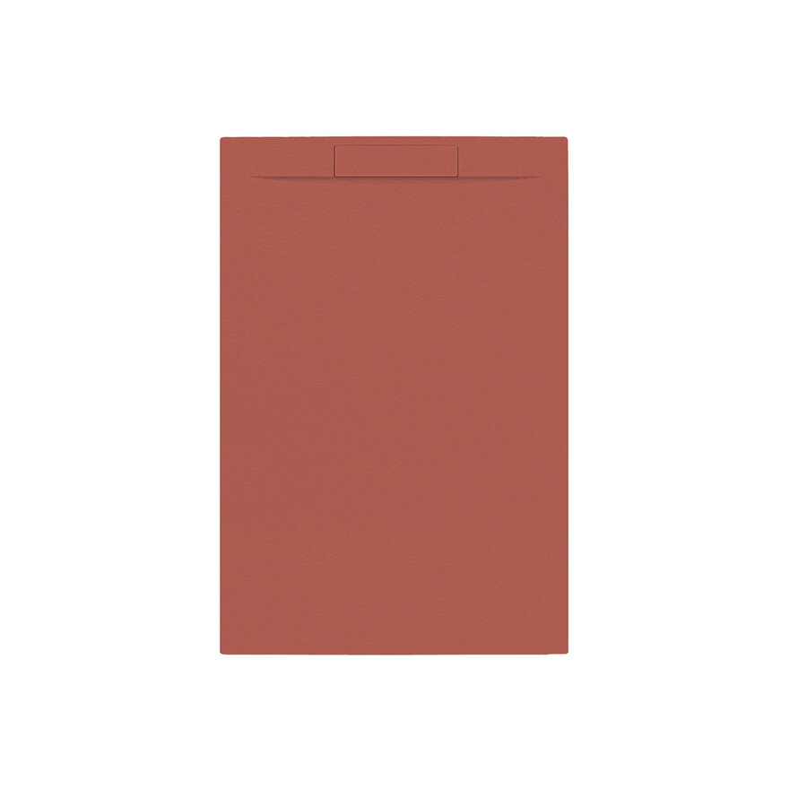 Douchebak + Sifon Allibert Rectangle 120x80 cm Mat Rood Terracotta