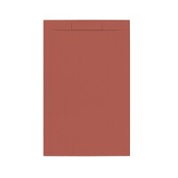 Douchebak + Sifon Allibert Rectangle 140x90 cm Mat Rood Terracotta