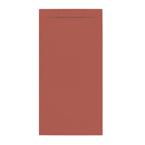 Douchebak + Sifon Allibert Rectangle 160x80 cm Mat Rood Terracotta 