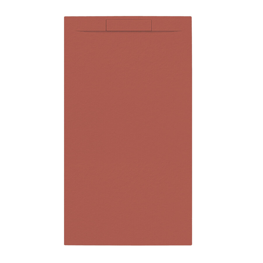 Douchebak + Sifon Allibert Rectangle 160x90 cm Mat Rood Terracotta