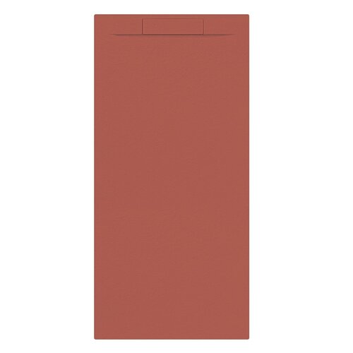 Douchebak + Sifon Allibert Rectangle 180x80 cm Mat Rood Terracotta 