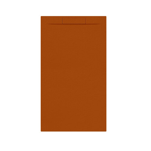 Douchebak + Sifon Allibert Rectangle 140x80 cm Satijn Koper Oranje 