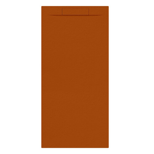 Douchebak + Sifon Allibert Rectangle 180x80 cm Satijn Koper Oranje 