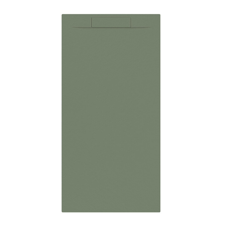 Douchebak + Sifon Allibert Rectangle 160x80 cm Eucalyptus Groen