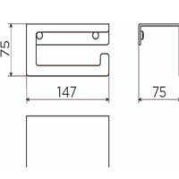 Toiletrolhouder Clou Fold 7,5 x 14,7 cm Chroom