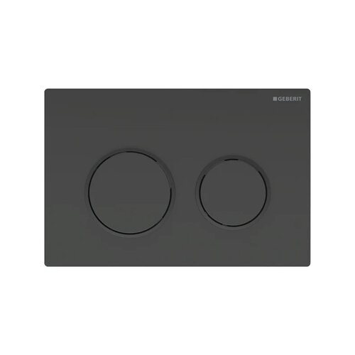 Drukplaat Geberit Omega 20 voor 2-toets Spoeling Mat Zwarte Ringen Zwart 