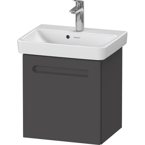 Wastafelonderkast Duravit No.1 Met 1 Deur Links 44x38.6x47.8cm Met Geïntegreerde Greep Mat Grafiet 