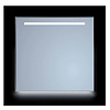 Spiegel Sanicare Q-Mirrors 75x70 cm Vierkant Met Aan De Bovenkant & Onderzijde LED Warm White, Omlijsting Chroom incl. ophangmateriaal Zonder Schakelaar