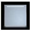 Spiegel Sanicare Q-Mirrors 100x70 cm Vierkant Met Aan De Bovenkant & Onderzijde LED Cold White, Omlijsting Chroom incl. ophangmateriaal Met Afstandsbediening