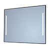 Sanicare Spiegel Sanicare Q-Mirrors 65x70 cm Vierkant Met Links & Rechts LED Cold White, Omlijsting Aluminium incl. ophangmateriaal Met Afstandsbediening