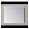 Spiegel Sanicare Q-Mirrors 120x60 cm PP-Geslepen Vierkant Met Boven & Onder Gezandstraalde Strook LED Cold White incl. ophangmateriaal Zonder Schakelaar
