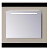 Sanicare Spiegel Sanicare Q-Mirrors 65x60 cm PP-Geslepen Vierkant Met Boven & Onder Gezandstraalde Strook LED Warm White en Afstandsbediening incl. ophangmateriaal