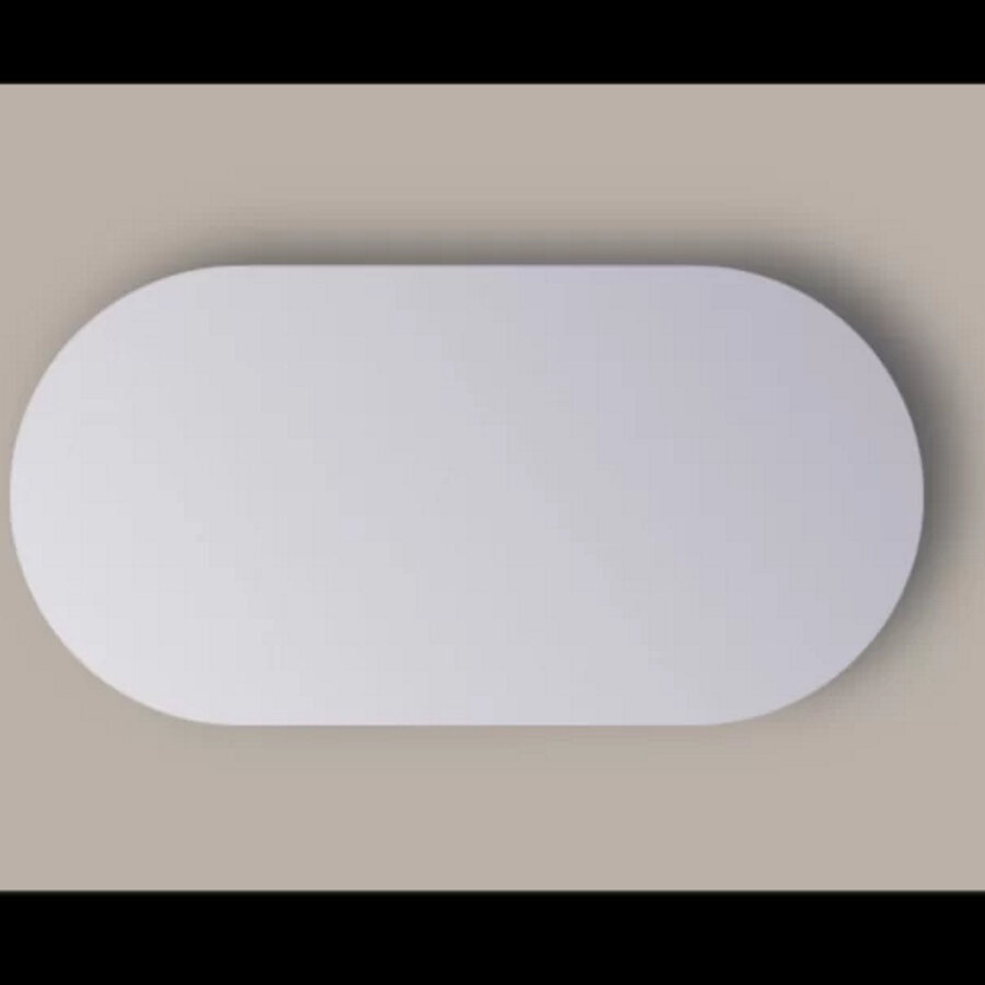 Spiegel Sanicare Q-Mirrors 120x70 cm Ovaal/Rond Met Rondom LED Warm White  incl. ophangmateriaal