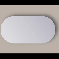 Spiegel Sanicare Q-Mirrors 100x70 cm Ovaal/Rond Met Rondom LED Cold White  incl. ophangmateriaal