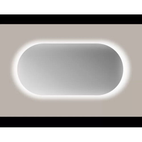 Spiegel Sanicare Q-Mirrors 120x70 cm Ovaal Met Rondom LED Warm White en Afstandsbediening incl. ophangmateriaal 