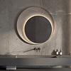 Martens Design Designspiegel Martens & Meijer Athene Rond met Frame en Indirecte LED Verlichting 90 cm Geborsteld Messing