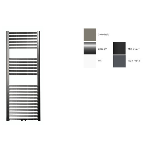 Sanicare design radiator midden aansluiting recht 120 x 45 cm. Gunmetal 