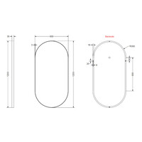 Spiegel Ink SP20 Ovaal In Stalen Kader 60 x 4 x 120 cm Geborsteld Koper