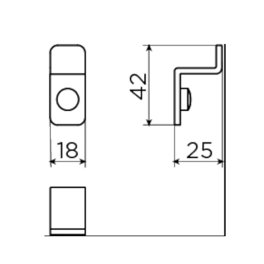 Handdoekhaak Clou Fold 3,7 x 1,8 cm Mat Wit