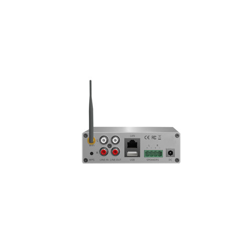 Wifi-Audiosysteem Aquasound Airplay + DLNA 70 Watt Incl Zumba Speakers Mat Chroom 