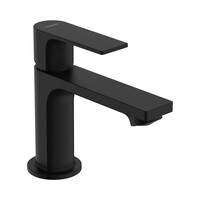 Wastafelmengkraan HansGrohe Rebris E Eengreeps 80 CoolStart Met Metalen Trekwaste Mat Zwart