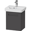 Duravit Wastafelonderkast Duravit No.1 Met 1 Deur Links 39x34.6x47.8cm Met Geïntegreerde Greep Mat Grafiet