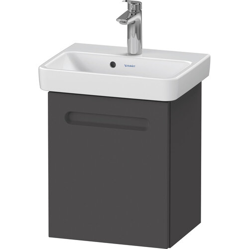 Wastafelonderkast Duravit No.1 Met 1 Deur Links 39x34.6x47.8cm Met Geïntegreerde Greep Mat Grafiet 