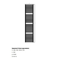 Elek. Radiator HD Heating Basic Budget AB 500 x 1500 mm 900 Watt Mat Zwart