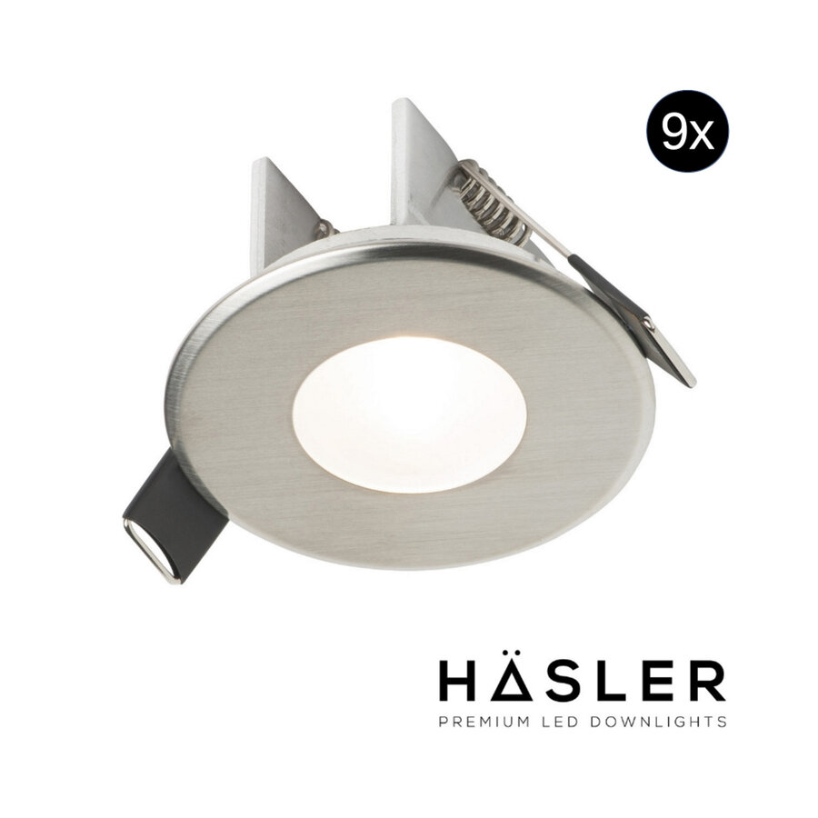 Inbouwspot Häsler Ferrara Incl. Fase Aansnijding Dimbaar 6,8 cm 4 Watt Helder Wit RVS Set 10x