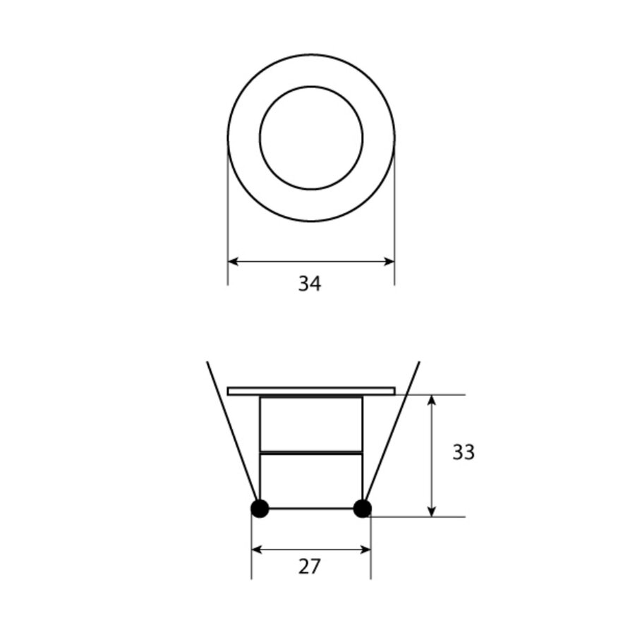 Inbouwspot Häsler Grado Incl. Fase Aansnijding Dimbaar 3.4 cm 1.8 Watt Warm Wit RVS look Set 10x