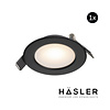 Hasler Inbouwspot Häsler Murcia Incl. Fase Aansnijding Dimbaar 9.2 cm 4 Watt Warm Wit Zwart Set 10x