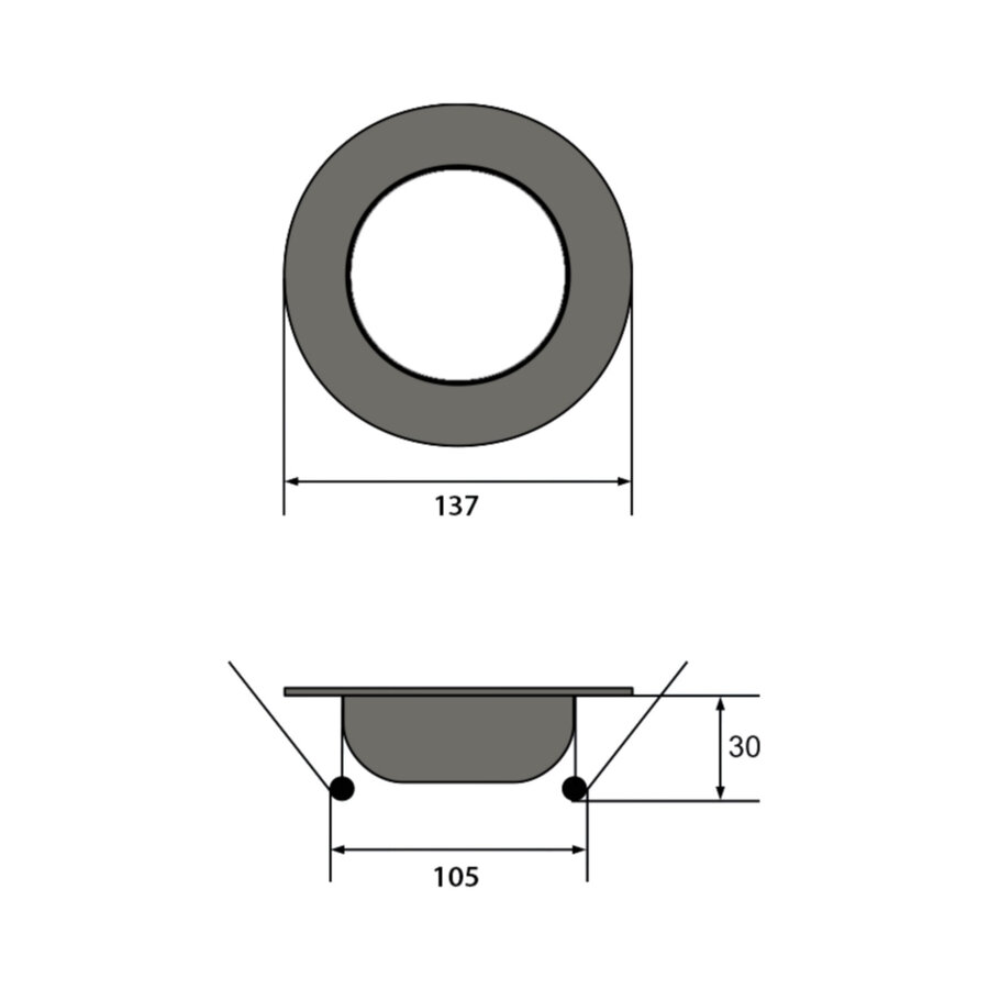 Inbouwspot Häsler Zamorra Incl. Fase Aansnijding Dimbaar 13.7 cm 8 Watt Warm Wit Zwart Set 10x