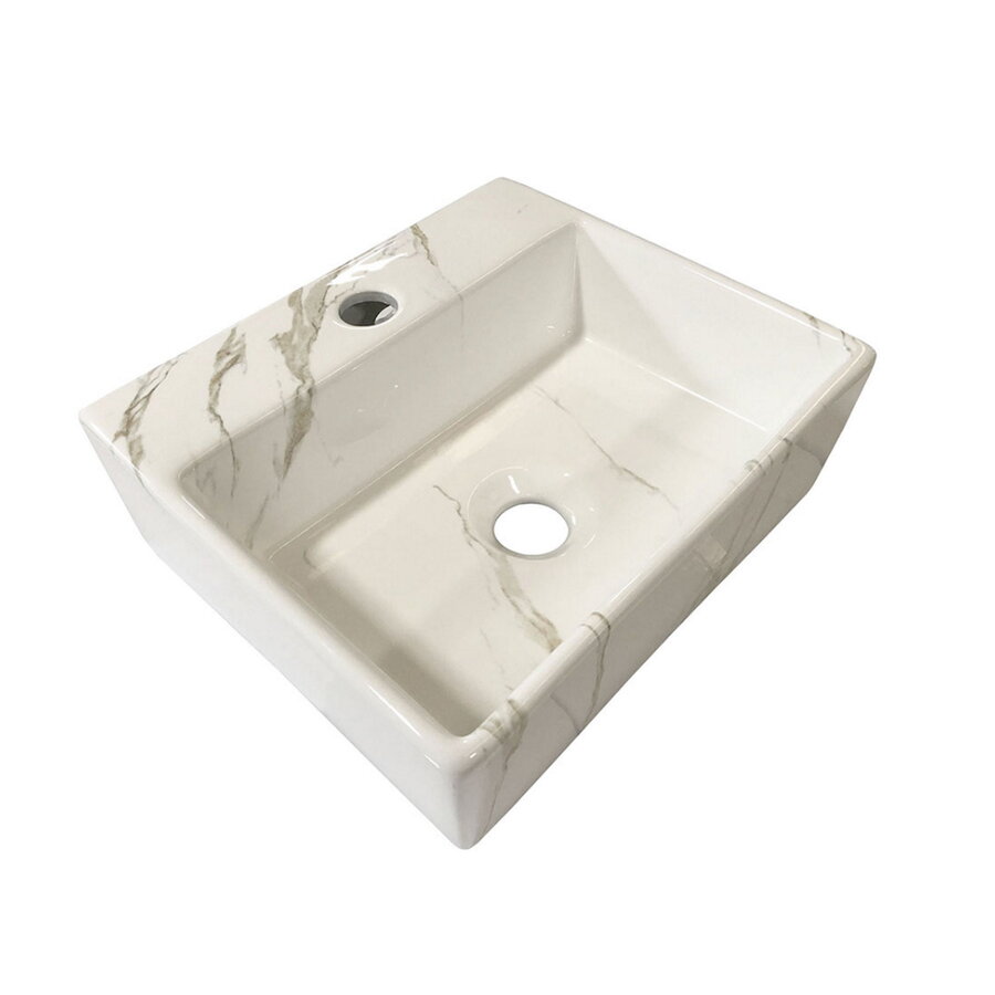 Fontein Wiesbaden Leto 33.5x29x11.5 cm Keramiek Carrara