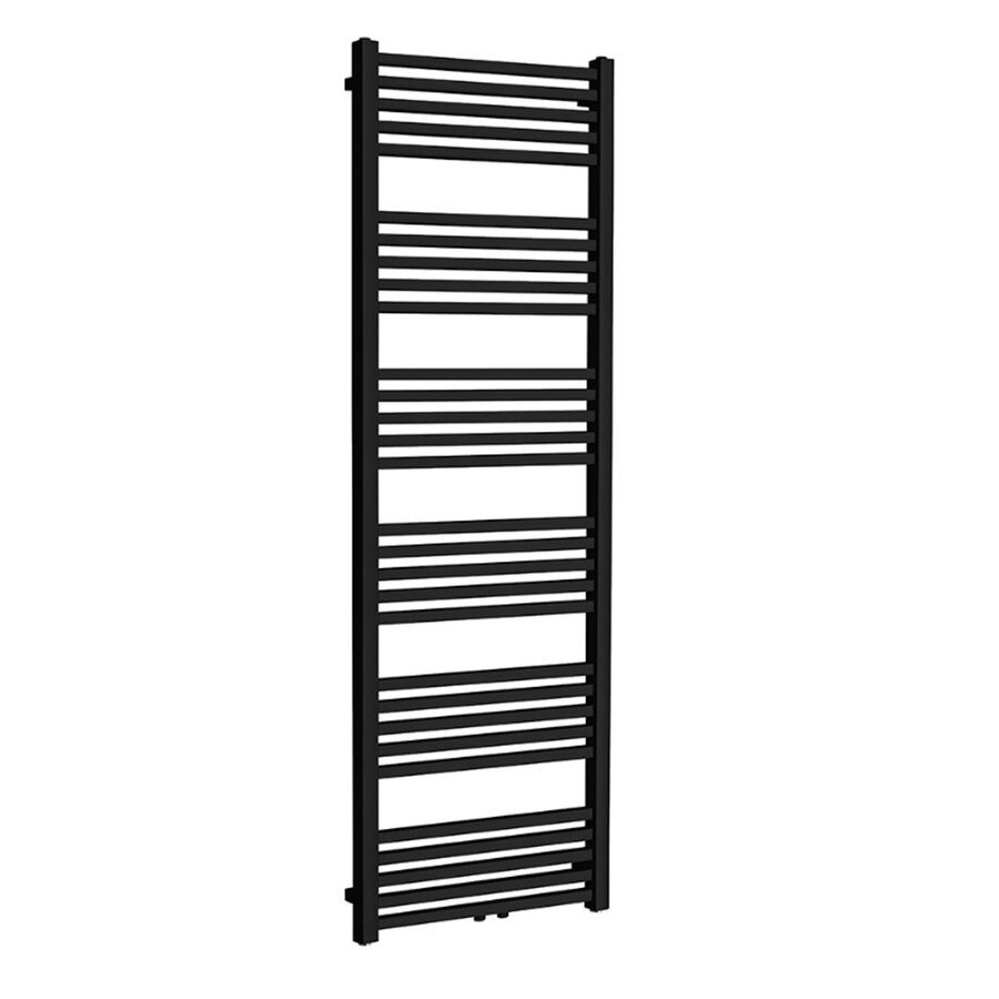 Sierradiator Tower 182x60 cm Mat Zwart Midden Onderaansluiting